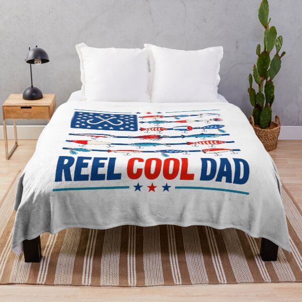 Item preview, Reel Cool Dad American Flag Fishing designed and sold by Randomera.