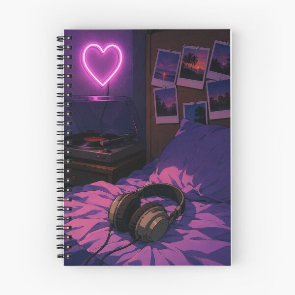 Item preview, Lofi Bedroom: Midnight Vinyl Bed designed and sold by bapupa.