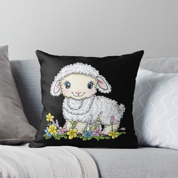 Item preview, Cute Lamb Among Flowers designed and sold by sreabby.