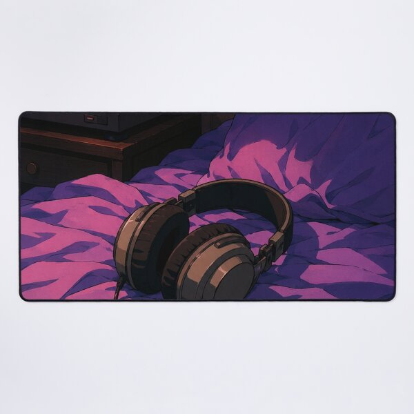 Item preview, Lofi Bedroom: Midnight Vinyl Bed designed and sold by bapupa.