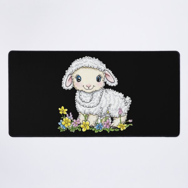 Item preview, Cute Lamb Among Flowers designed and sold by sreabby.