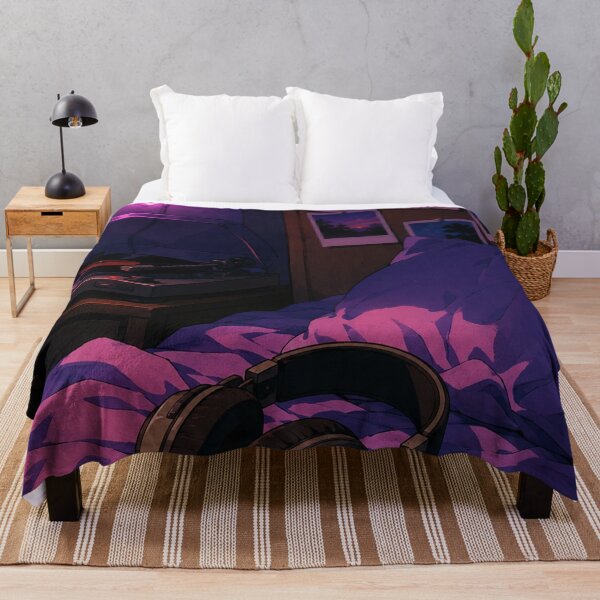 Item preview, Lofi Bedroom: Midnight Vinyl Bed designed and sold by bapupa.