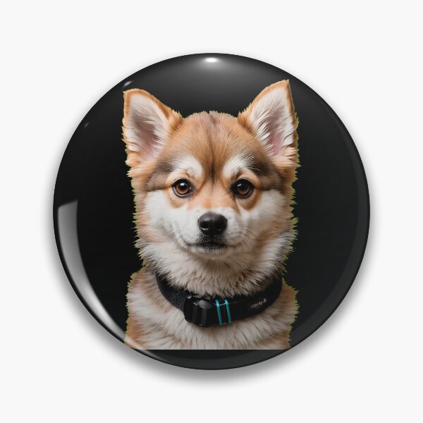 Item preview, Cute Fluffy Dog Portrait Collar Black Background designed and sold by votoygmwd.