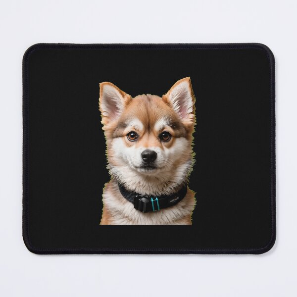 Item preview, Cute Fluffy Dog Portrait Collar Black Background designed and sold by votoygmwd.