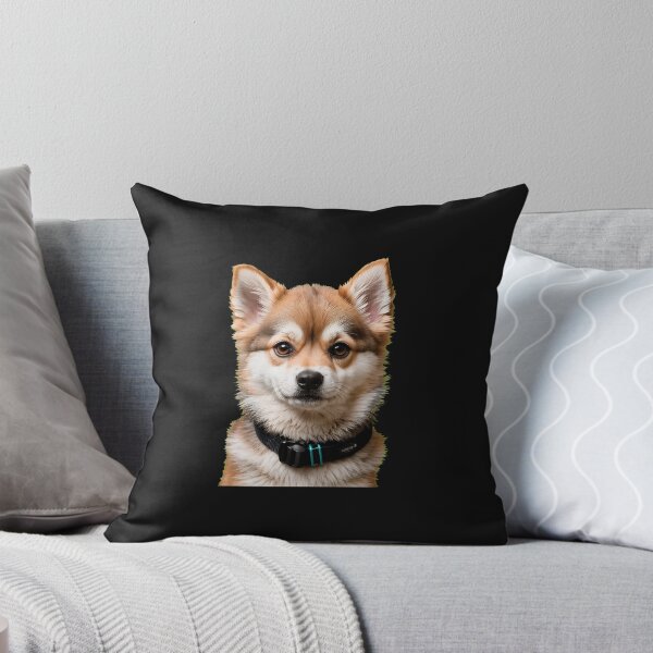 Item preview, Cute Fluffy Dog Portrait Collar Black Background designed and sold by votoygmwd.