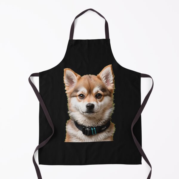 Item preview, Cute Fluffy Dog Portrait Collar Black Background designed and sold by votoygmwd.