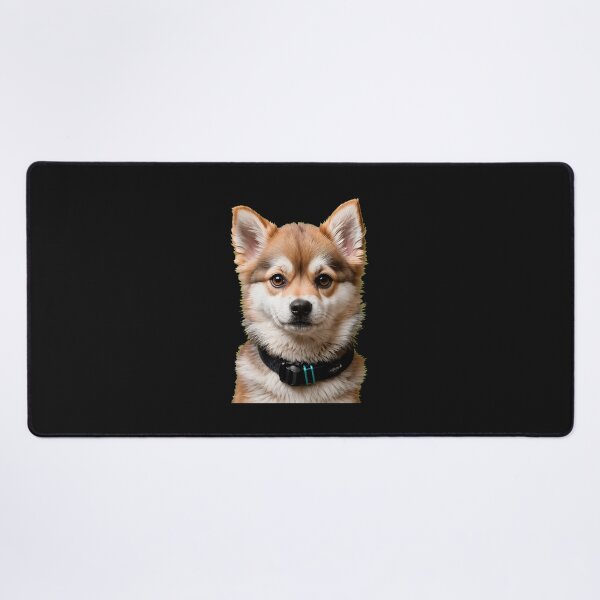 Item preview, Cute Fluffy Dog Portrait Collar Black Background designed and sold by votoygmwd.