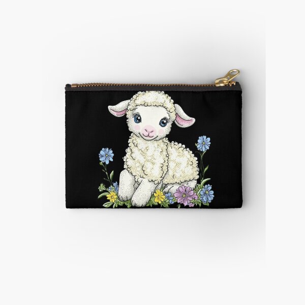 Item preview, Cute Lamb with Colorful Flowers designed and sold by sreabby.