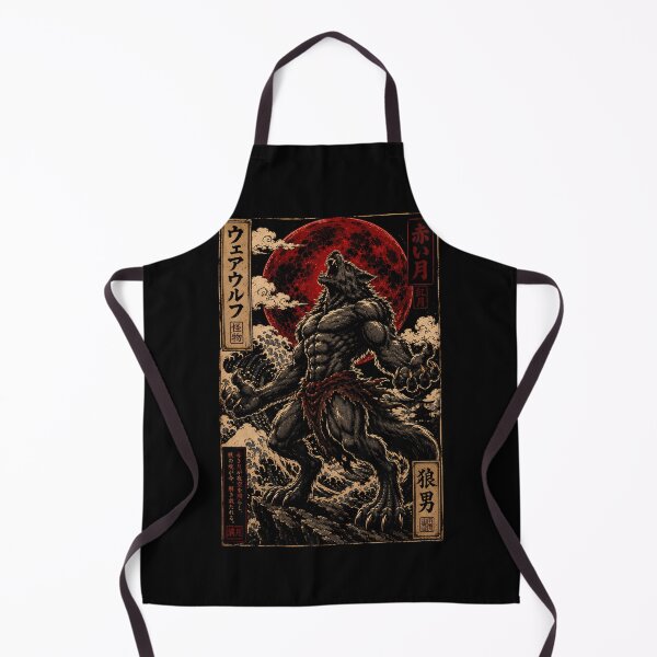 Item preview, Majestic werewolf against a blood moon backdrop designed and sold by rafaeltto.