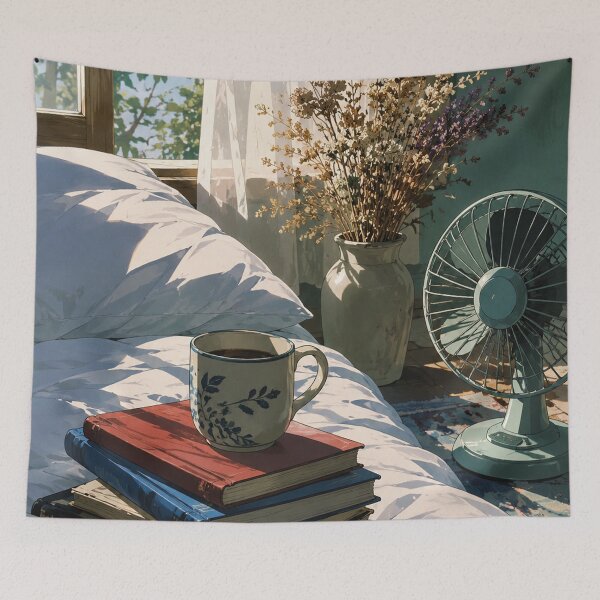 Item preview, Lofi Bedroom: Morning Haze Corner designed and sold by bapupa.