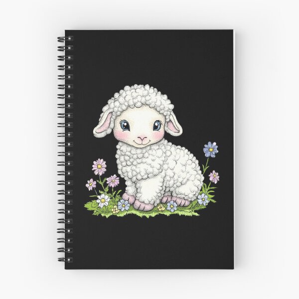 Item preview, Cute Lamb Among Flowers designed and sold by sreabby.