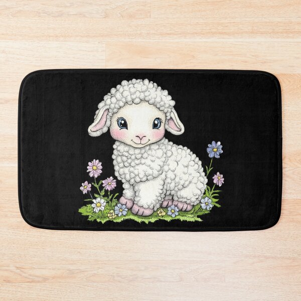 Item preview, Cute Lamb Among Flowers designed and sold by sreabby.