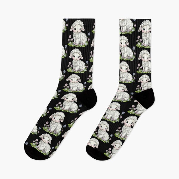 Item preview, Cute Lamb Among Flowers designed and sold by sreabby.