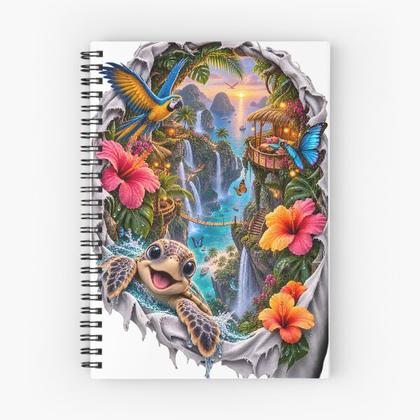Item preview, 3D Tropical Paradise Sea Turtle designed and sold by AI-Only Creations.