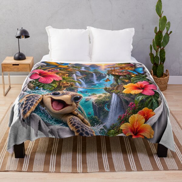 Item preview, 3D Tropical Paradise Sea Turtle designed and sold by AI-Only Creations.