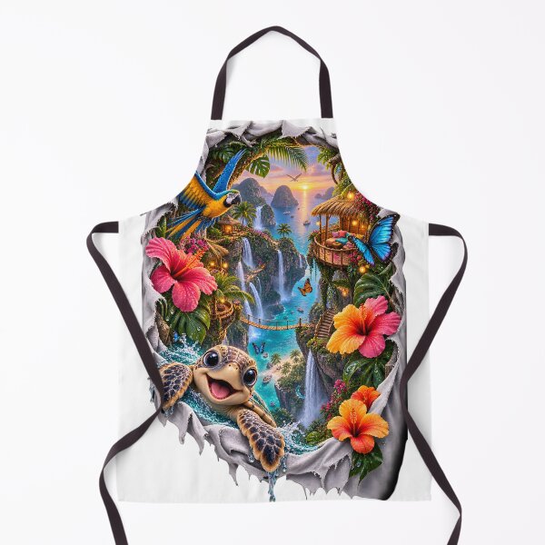 Item preview, 3D Tropical Paradise Sea Turtle designed and sold by AI-Only Creations.