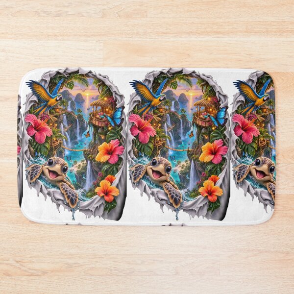 Item preview, 3D Tropical Paradise Sea Turtle designed and sold by AI-Only Creations.