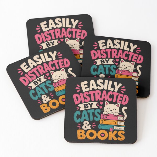 Item preview, Easily Distracted by Cats and Books Design designed and sold by rafaeltto.