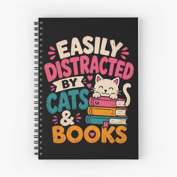 Item preview, Easily Distracted by Cats and Books Design designed and sold by rafaeltto.
