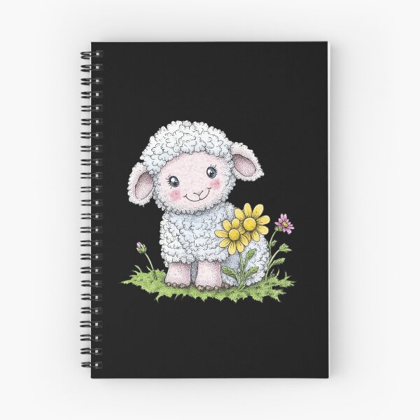 Item preview, Cute Lamb with Flowers designed and sold by sreabby.