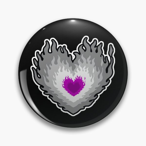 Item preview, Layered Asexual Flag Colors Burning Hearts designed and sold by CamilasPrints.