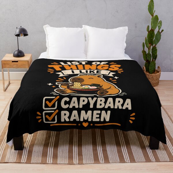 Item preview, Cute capybara enjoying ramen illustration designed and sold by rafaeltto.