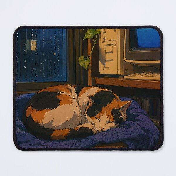 Item preview, Lofi Bedroom: Rainy Desk Nook designed and sold by bapupa.