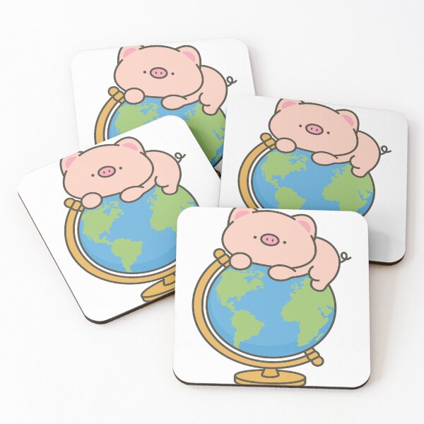 Item preview, Kawaii Pig Exploring the World designed and sold by Partoon-dp.