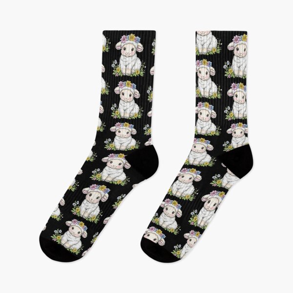 Item preview, Cute Lamb with Flower Crown designed and sold by sreabby.