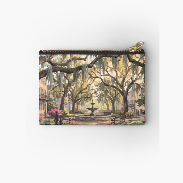 Item preview, Savannah Oak Square Draped in Spanish Moss designed and sold by RedPeaStudio.