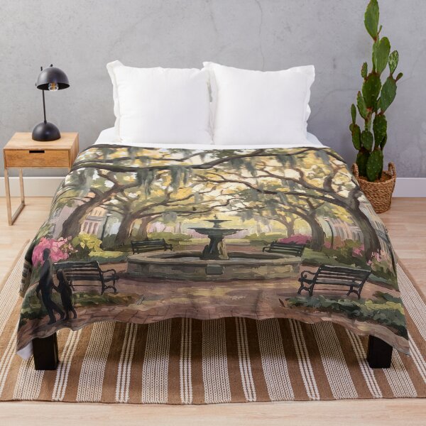 Item preview, Savannah Oak Square Draped in Spanish Moss designed and sold by RedPeaStudio.