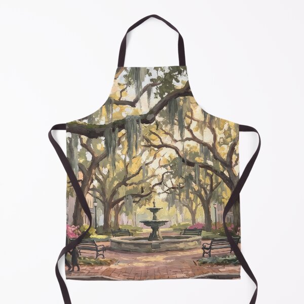Item preview, Savannah Oak Square Draped in Spanish Moss designed and sold by RedPeaStudio.