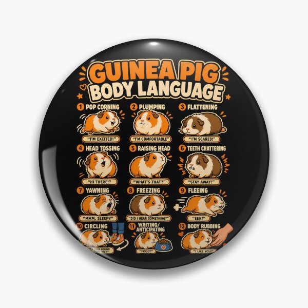 Item preview, Guinea Pig Body Language Guide Design designed and sold by rafaeltto.