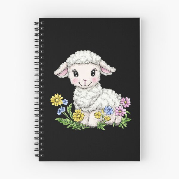Item preview, Cute Lamb with Colorful Flowers designed and sold by sreabby.