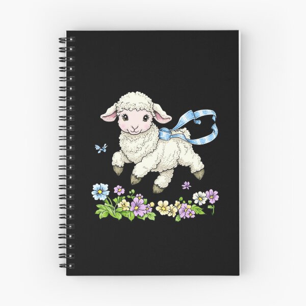 Item preview, Playful Lamb with Blue Ribbon designed and sold by sreabby.