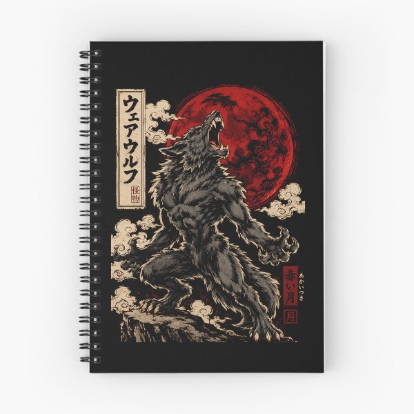 Item preview, Majestic howling wolf under a blood moon designed and sold by rafaeltto.