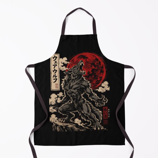 Item preview, Majestic howling wolf under a blood moon designed and sold by rafaeltto.