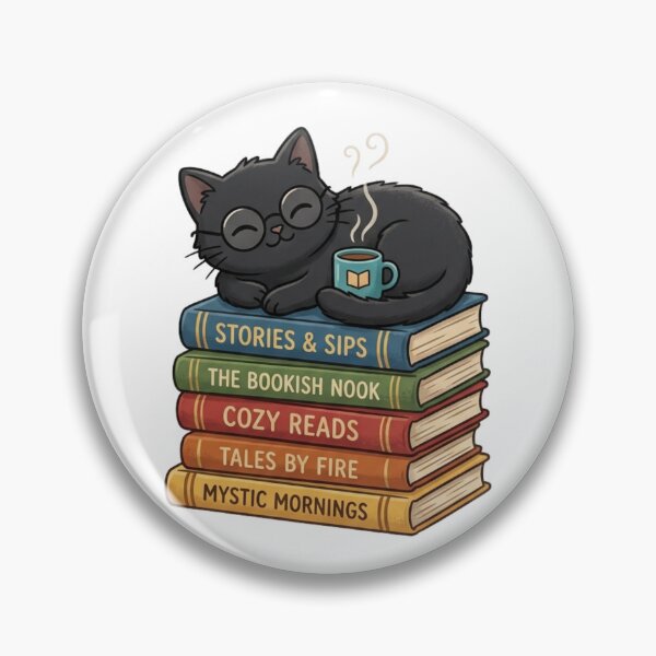 Item preview, Bookish Black Cat & Coffee T-Shirt, Cute Reader & Library Lovers Graphic Tee designed and sold by KreatoLab.