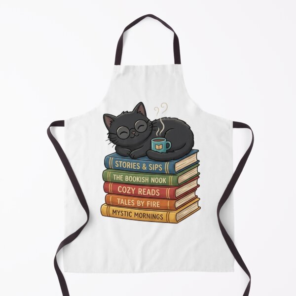 Item preview, Bookish Black Cat & Coffee T-Shirt, Cute Reader & Library Lovers Graphic Tee designed and sold by KreatoLab.