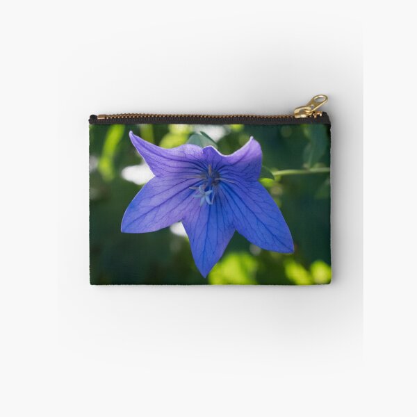 Item preview, Blueish Purple Balloon Flower Blossom in Sun Dappled Garden designed and sold by Georgia Mizuleva.