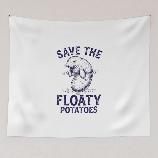 Item preview, Save The Floaty Potatoes Manatees designed and sold by dudelinart.