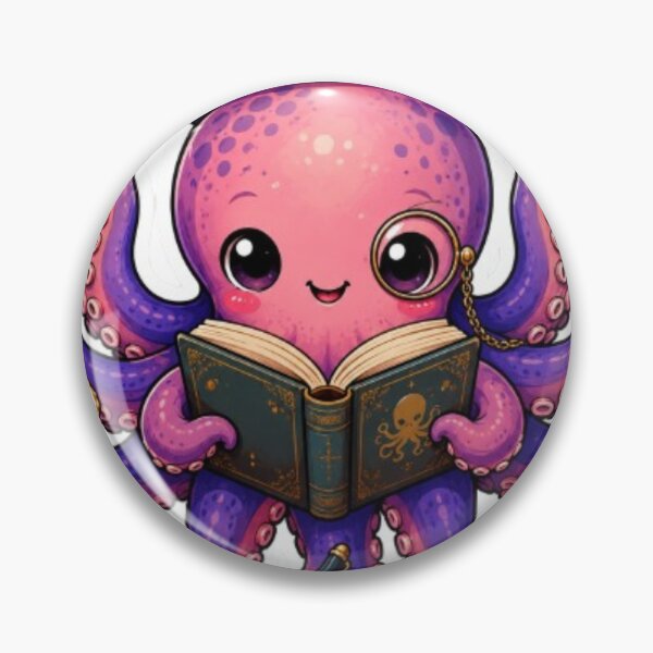 Item preview, Cute Tea Time Octopus Reading Book Steampunk Illustration designed and sold by @VIRAT DESIGNER@.