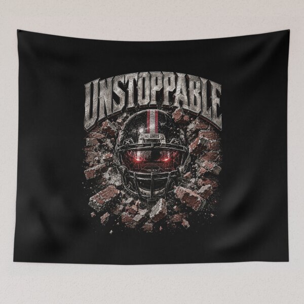 Item preview, Unstoppable Football Player Helmet Vintage Sports Graphic designed and sold by Bhinfy.