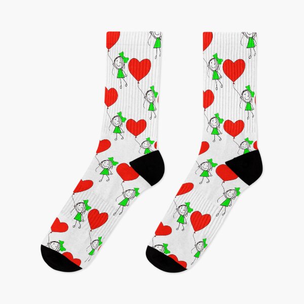 Item preview, A girl in a green dress with a red balloon. designed and sold by Zhanna LL.
