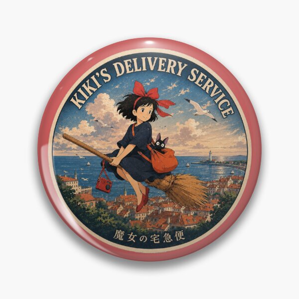 Item preview, Classic illustration of Kiki's Delivery Service in flight designed and sold by killem667.