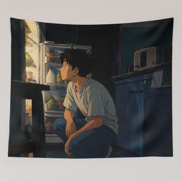 Item preview, Lofi Boy: Midnight Snack designed and sold by bapupa.