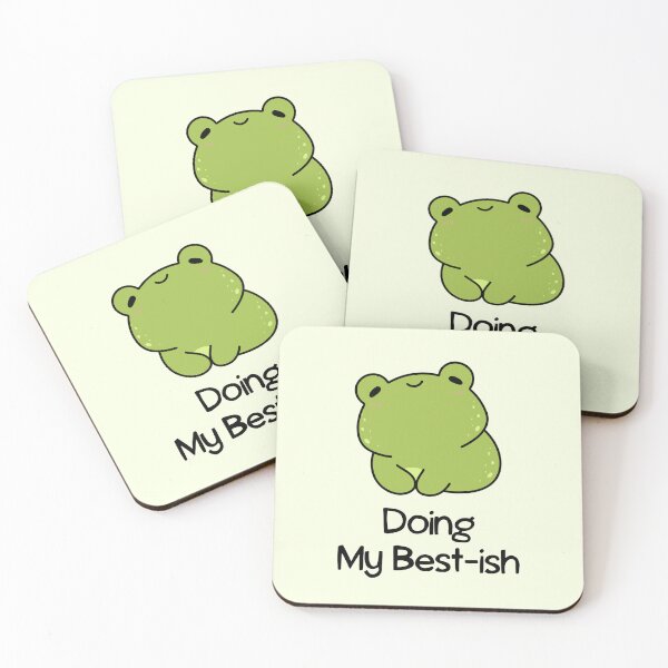 Item preview, Doing My Best-ish Cute Frog Quote designed and sold by jianina-alondra.