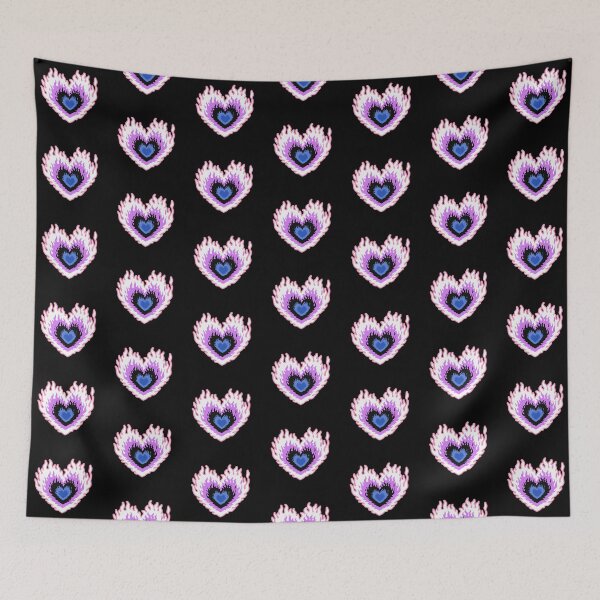Item preview, Layered Genderfluid Flag Colors Burning Hearts designed and sold by CamilasPrints.