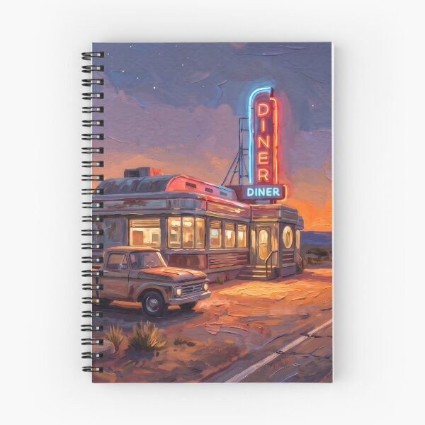Item preview, Route 66 Neon Diner at Desert Dusk designed and sold by RedPeaStudio.