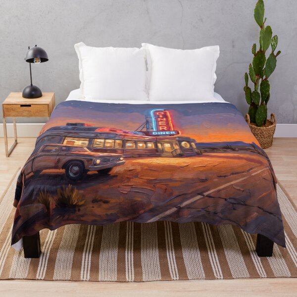 Item preview, Route 66 Neon Diner at Desert Dusk designed and sold by RedPeaStudio.